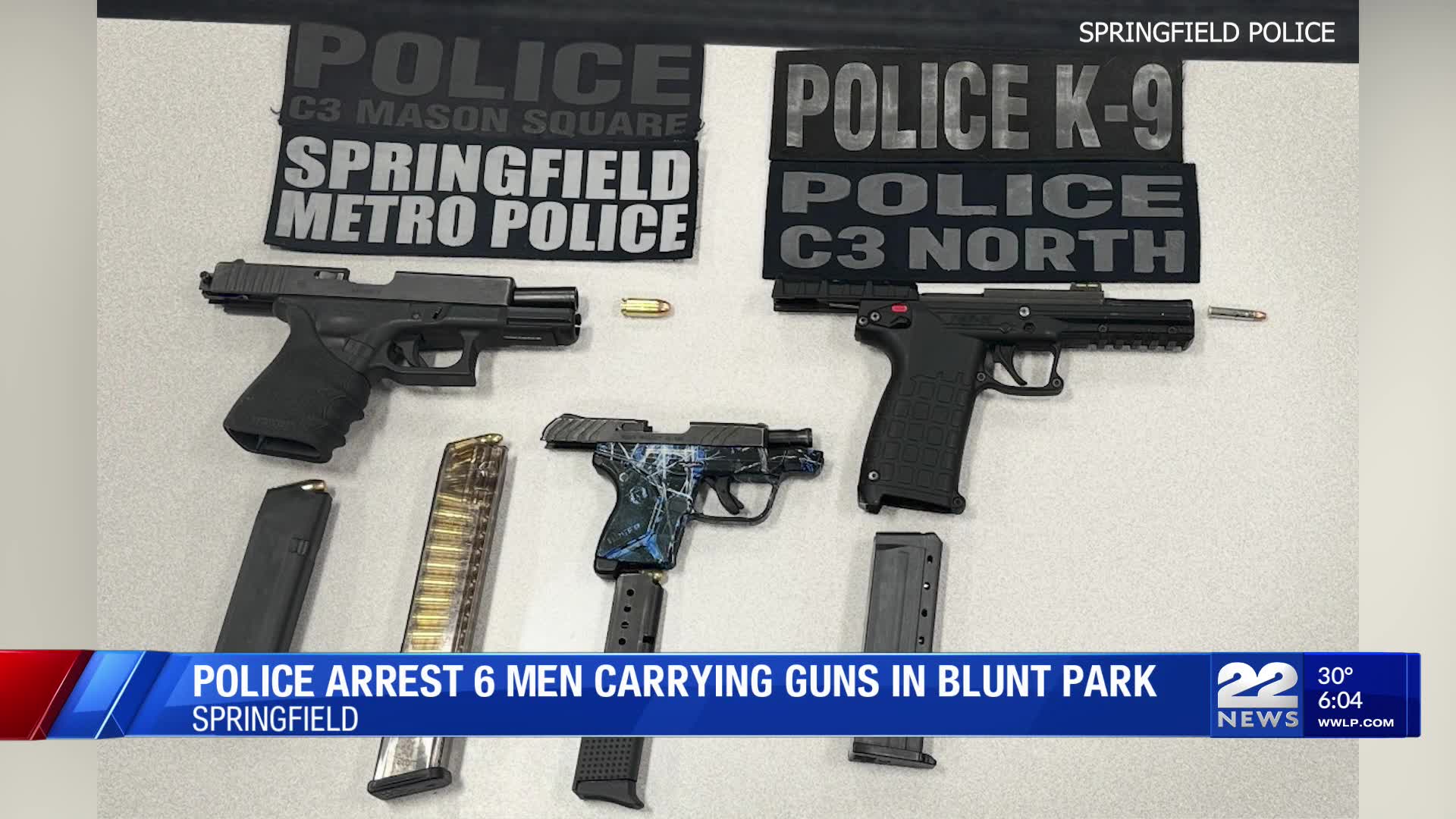 Springfield police arrest six men after guns seized in Blunt Park – WWLP