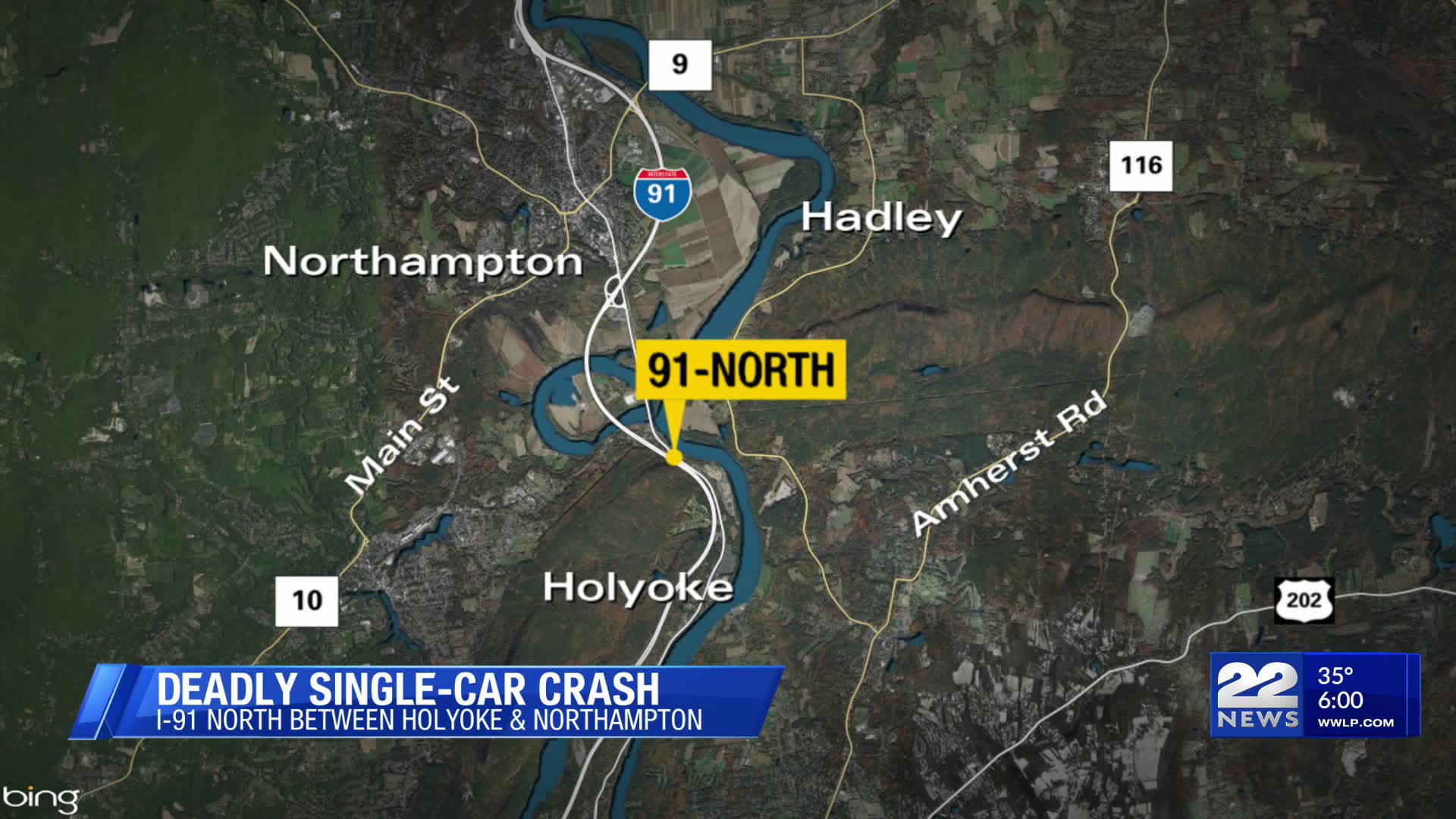 One dead in single-car crash on I-91 in Holyoke – WWLP